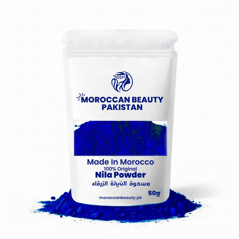 100% Original Moroccan Blue Nila Powder in Pakistan | MoroccanBeauty.pk ...